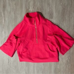 Lululemon Scuba Funnel Neck Half Zip Hoodie Glaze Pink GOLD ZIP – M/L